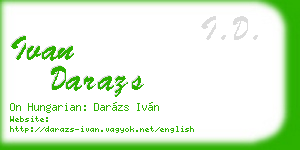 ivan darazs business card